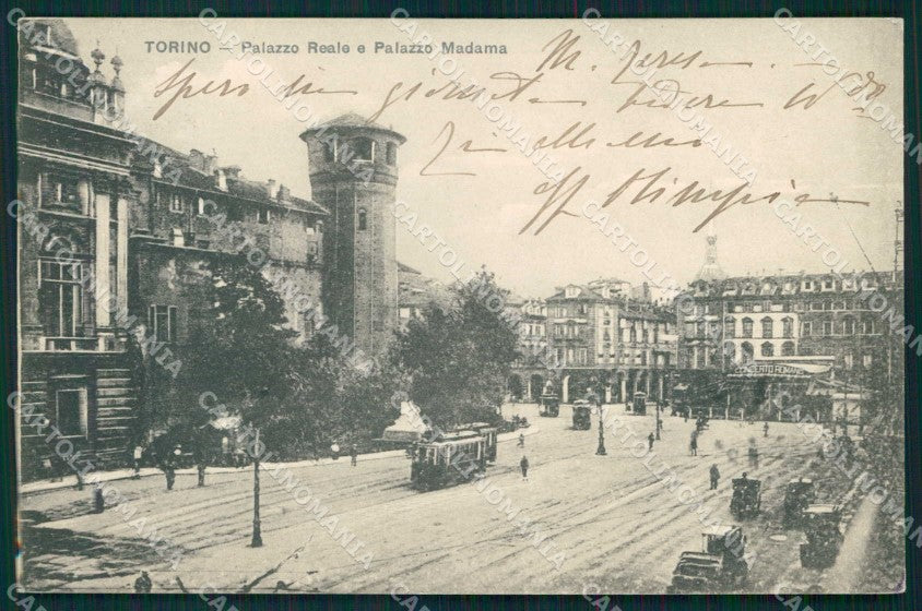 Torino Città Palazzo Reale Tram Palazzo Madama cartolina MZ7846 – fronte