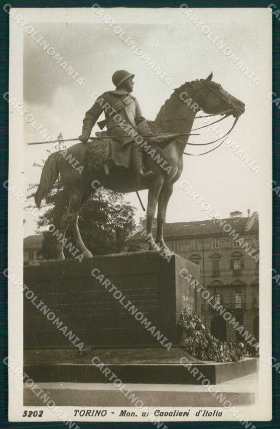 Torino Città Monumento Cavalieri d'Italia Cavalleria Foto cartolina MZ7856 – fronte