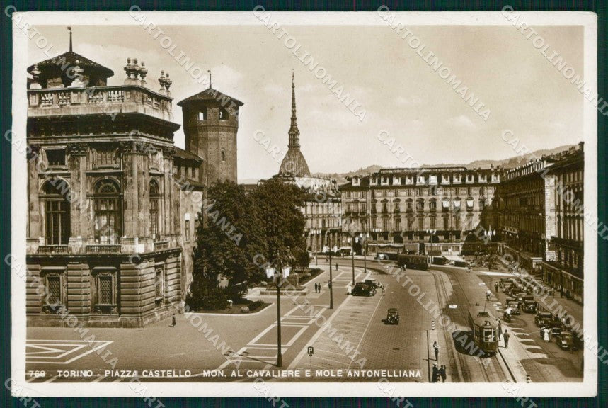 Torino Città Piazza Castello Tram Mole Antonelliana Foto cartolina MZ7862 – fronte