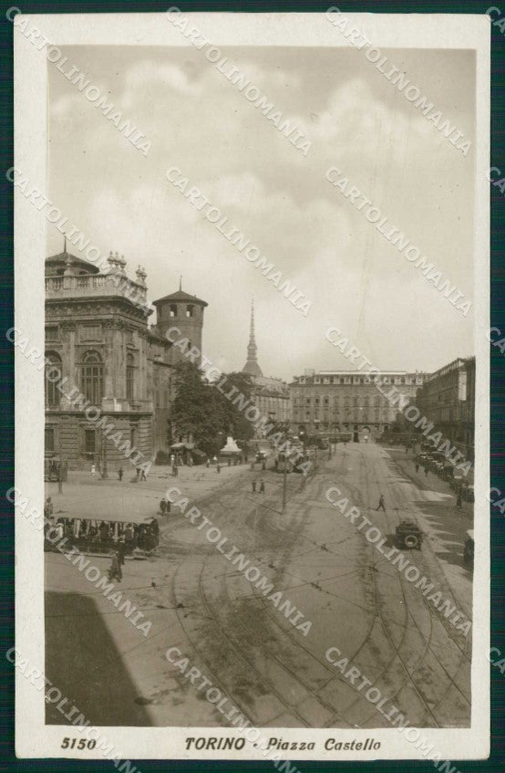 Torino Città Piazza Castello Tram Foto cartolina MZ7864 – fronte