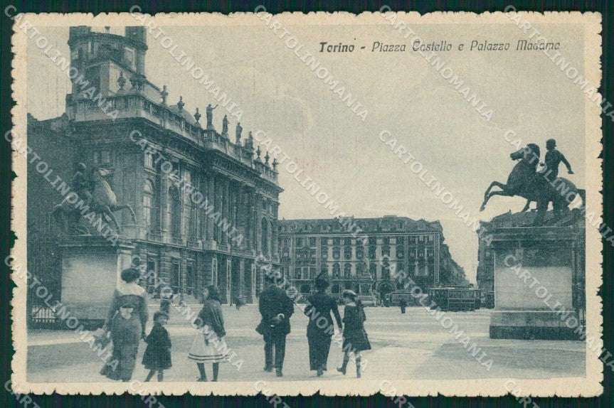 Torino Città Piazza Castello Tram Palazzo Madama cartolina MZ7865 – fronte