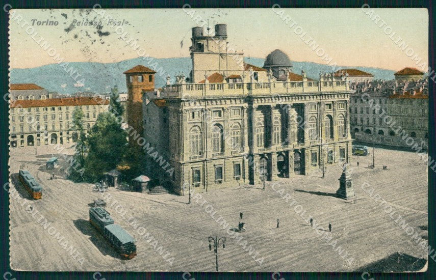 Torino Città Palazzo Reale Tram cartolina MZ7873 – fronte