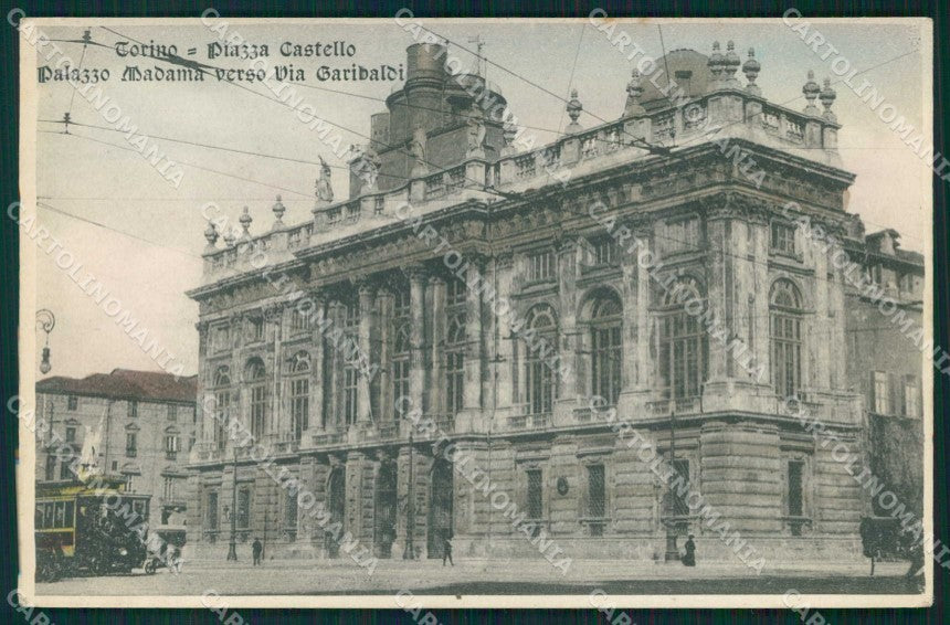 Torino Città Piazza Castello Tram Palazzo Madama cartolina MZ7878 – fronte