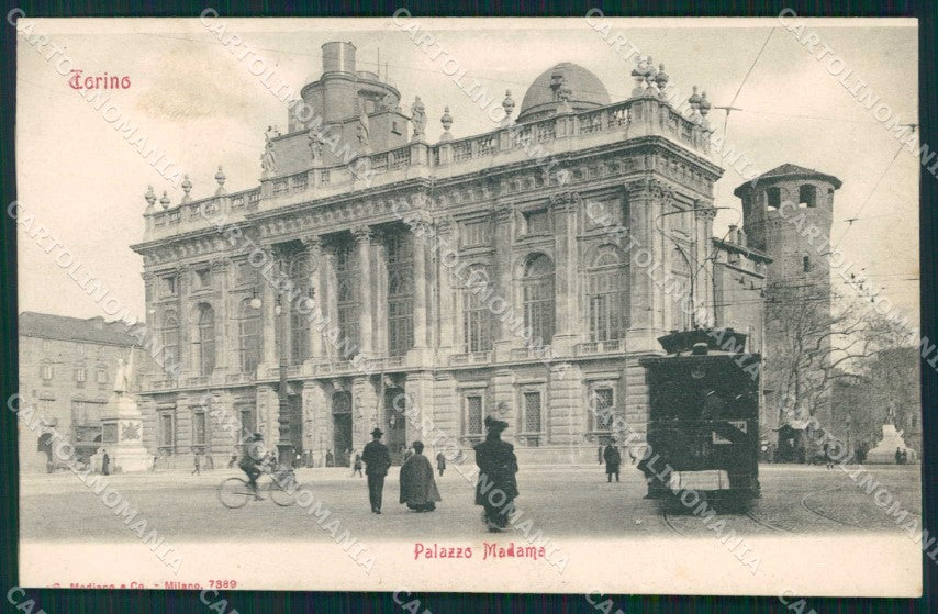 Torino Città Palazzo Madama Tram Modiano 7389 cartolina MZ7879 – fronte