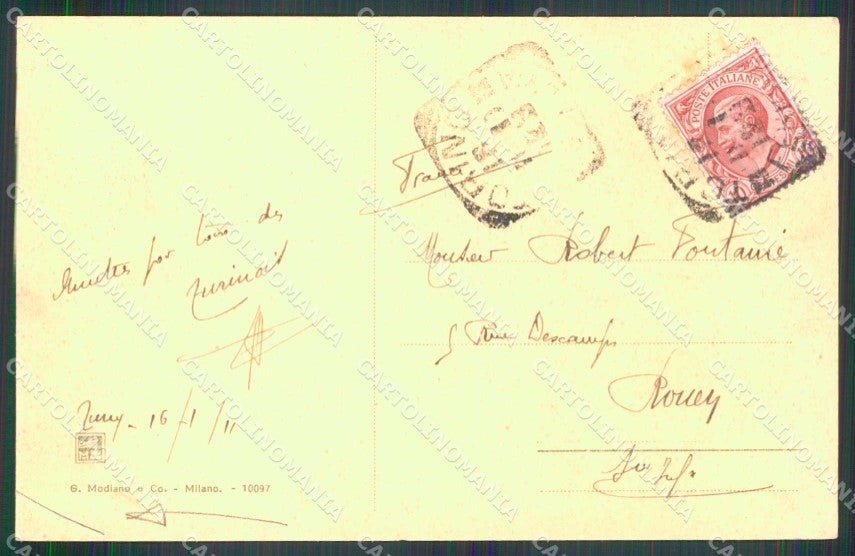 Torino Città Palazzo Madama Tramway PIEGHINA Modiano 10097 cartolina MZ7881 – retro
