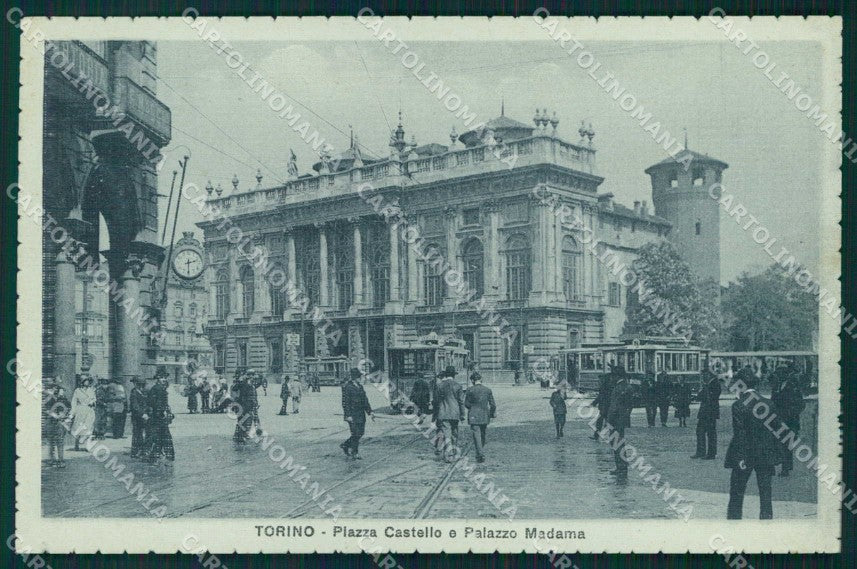 Torino Città Palazzo Madama Tram Piazza Castello cartolina MZ7883 – fronte