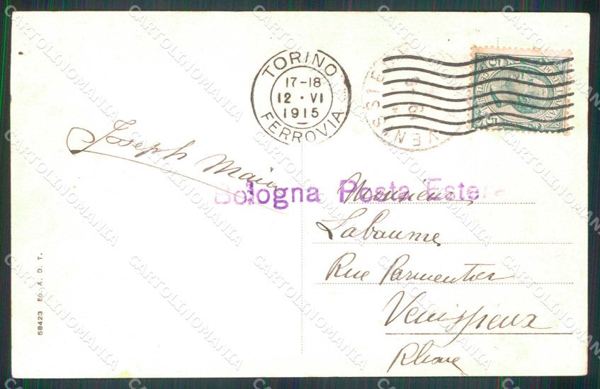 Torino Città Palazzo Madama Tram Tramway cartolina MZ7885 – retro