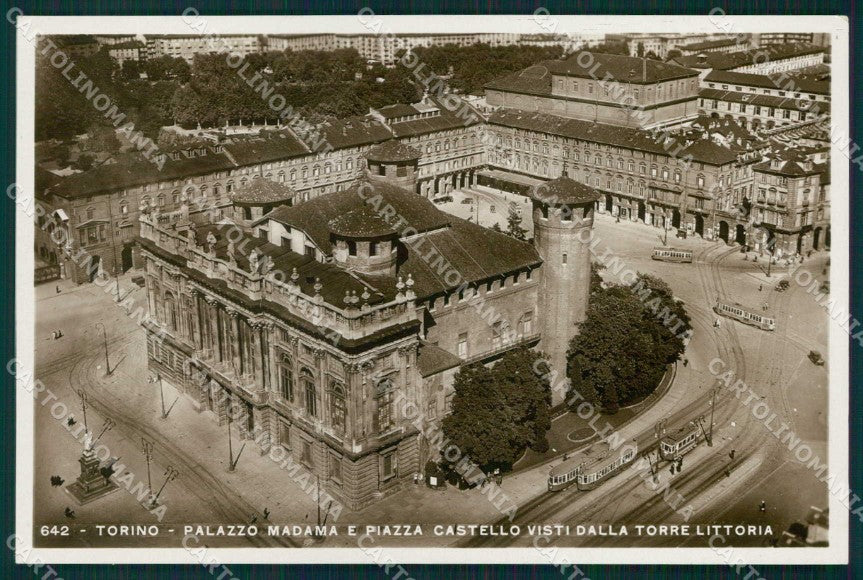 Torino Città Piazza Castello Tram Palazzo Madama Foto cartolina MZ7901 – fronte