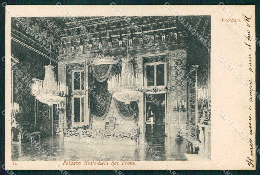 Torino Città Palazzo Reale Sala Trono cartolina MZ7903 – fronte