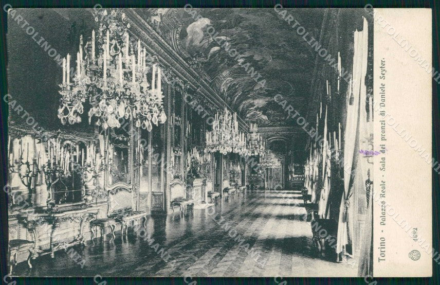 Torino Città Palazzo Reale Sala Pranzi Seyter Brunner 4682 cartolina MZ7905 – fronte
