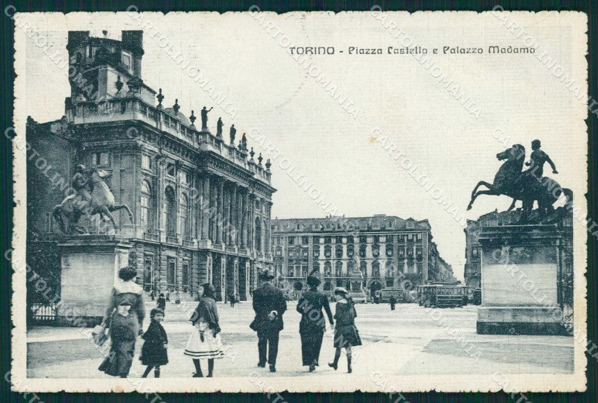 Torino Città Palazzo Madama Tram Piazza Castello cartolina MZ7911 – fronte