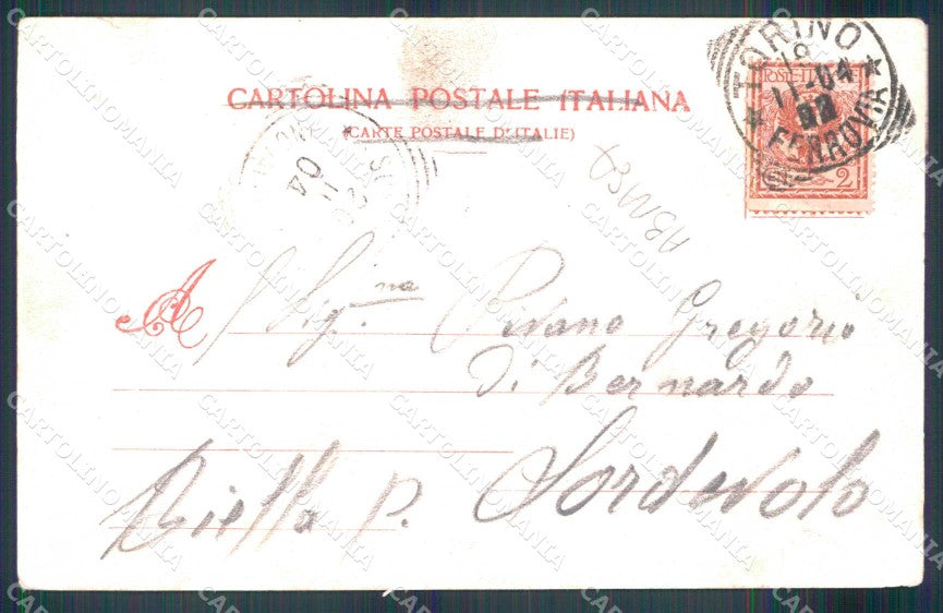 Torino Città Piazza Castello Palazzo Reale Modiano 2432 ABRASA cartolina MZ7915 – retro