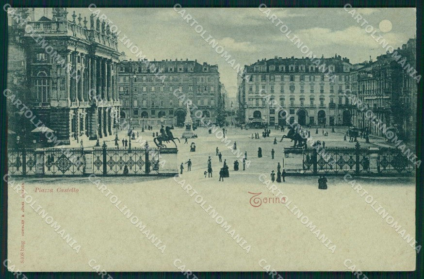 Torino Città Piazza Castello Chiaro di Luna Rommler 8408 cartolina MZ7916 – fronte