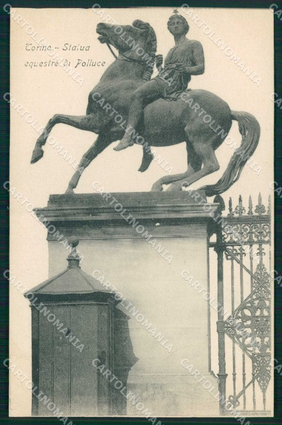 Torino Città Statua Equestre Polluce cartolina MZ7918 – fronte