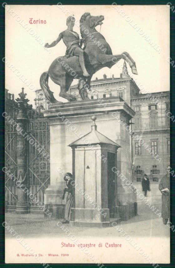 Torino Città Statua Equestre Castore Modiano 7360 cartolina MZ7919 – fronte
