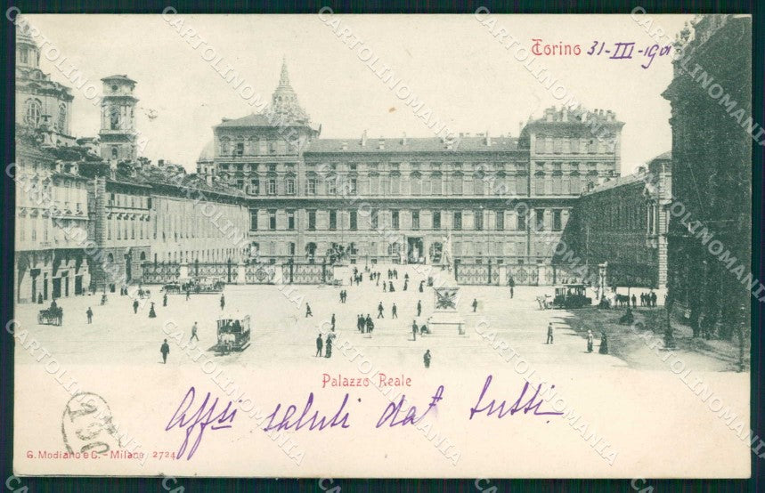 Torino Città Palazzo Reale Tramway Modiano 2724 cartolina MZ7933 – fronte
