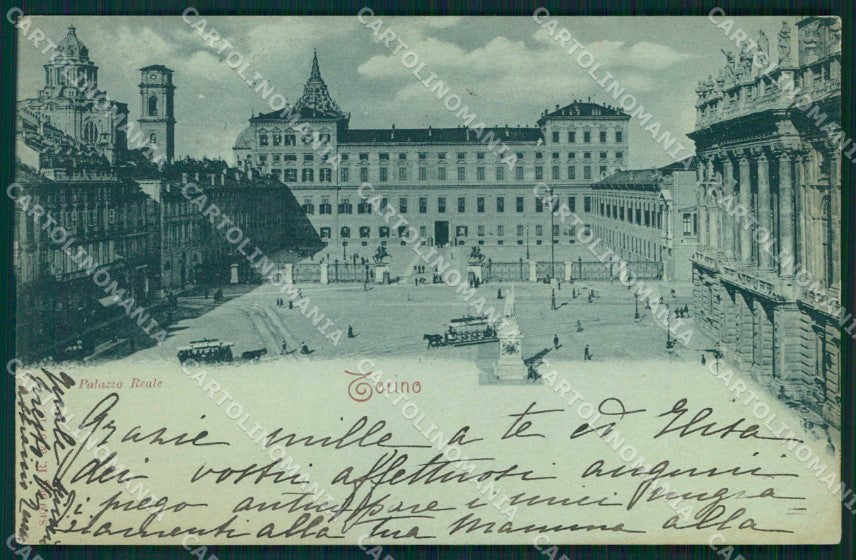 Torino Città Palazzo Reale Tramway Cavallo Rommler 8409 cartolina MZ7936 – fronte
