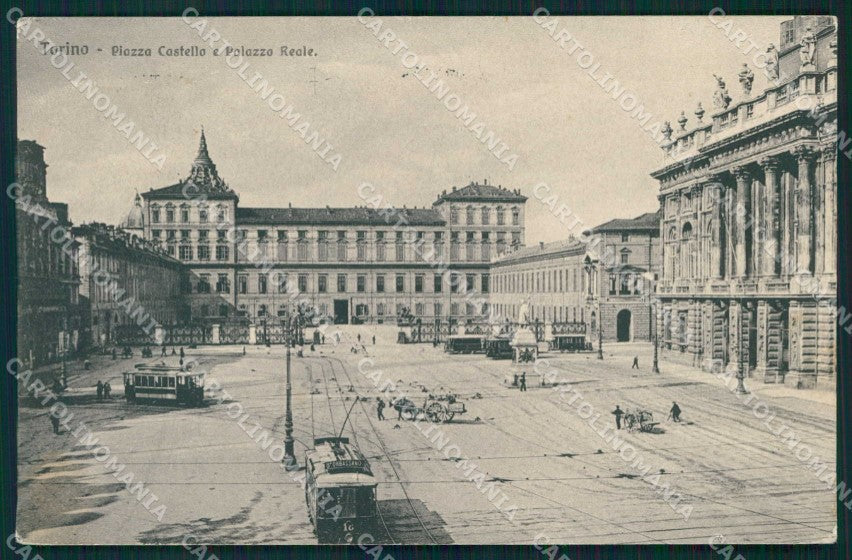 Torino Città Palazzo Reale Tram Piazza Castello Brunner 4700 cartolina MZ7939 – fronte