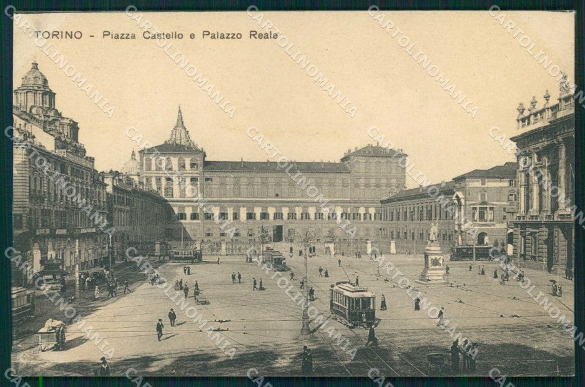 Torino Città Palazzo Reale Tram Piazza Castello cartolina MZ7940 – fronte