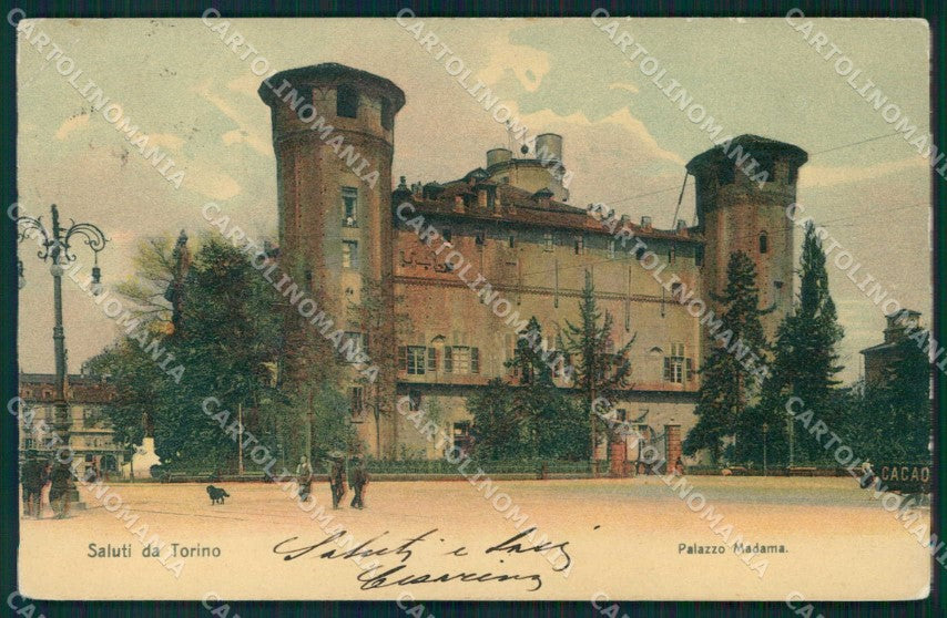 Torino Città Saluti da Palazzo Madama PIEGHINA cartolina MZ7961 – fronte