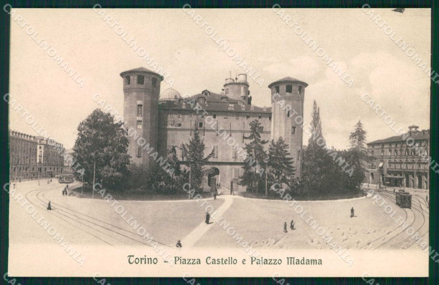 Torino Città Palazzo Madama Tram Piazza Castello Modiano 12865 cartolina MZ7964 – fronte