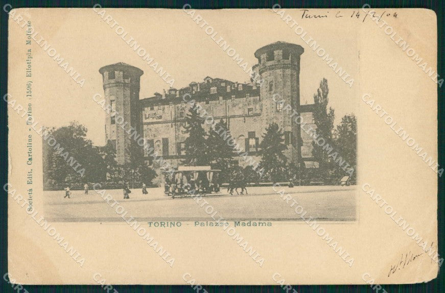 Torino Città Palazzo Madama Tramway Cavallo PIEGHINA cartolina MZ7969 – fronte
