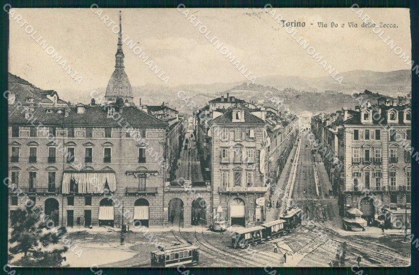 Torino Città Via Po Tram Via della Zecca Brunner 4669 cartolina MZ7991 – fronte