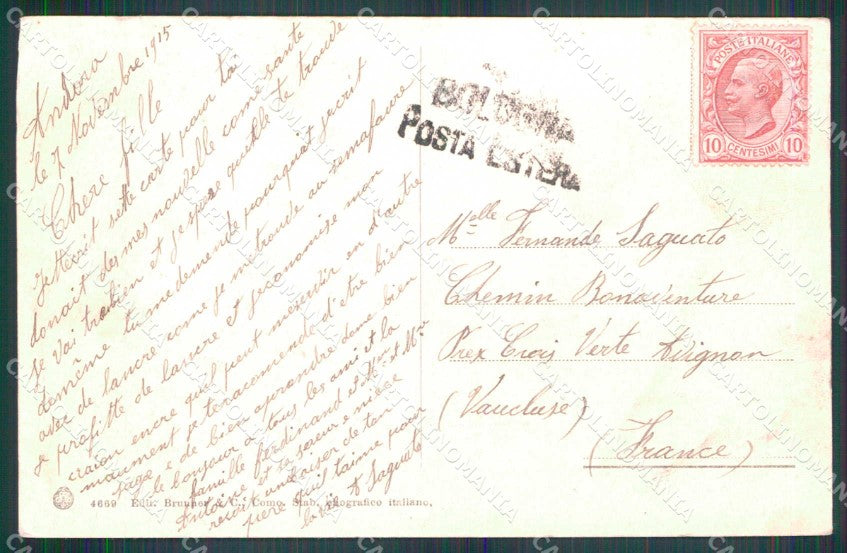 Torino Città Via Po Tram Via della Zecca Brunner 4669 cartolina MZ7991 – retro