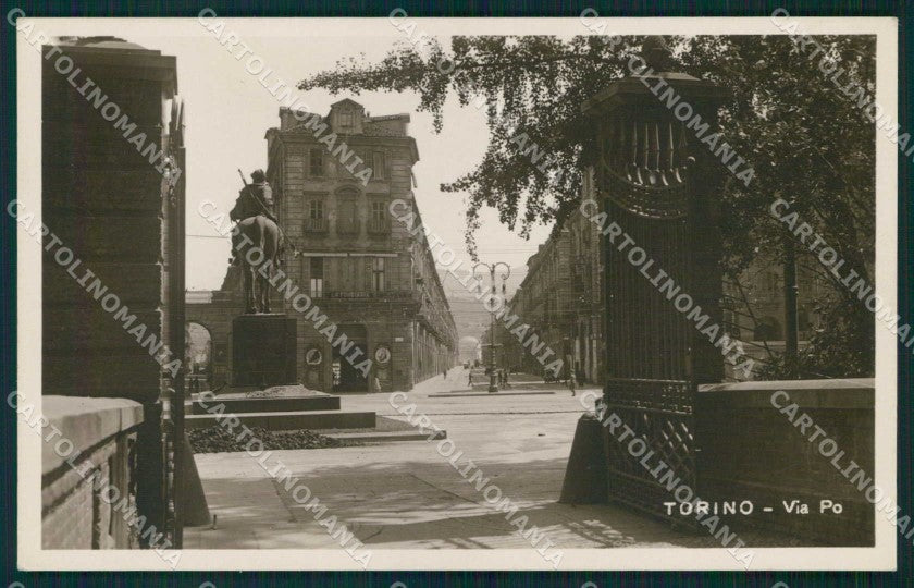 Torino Città Via Po Foto cartolina MZ8005 – fronte