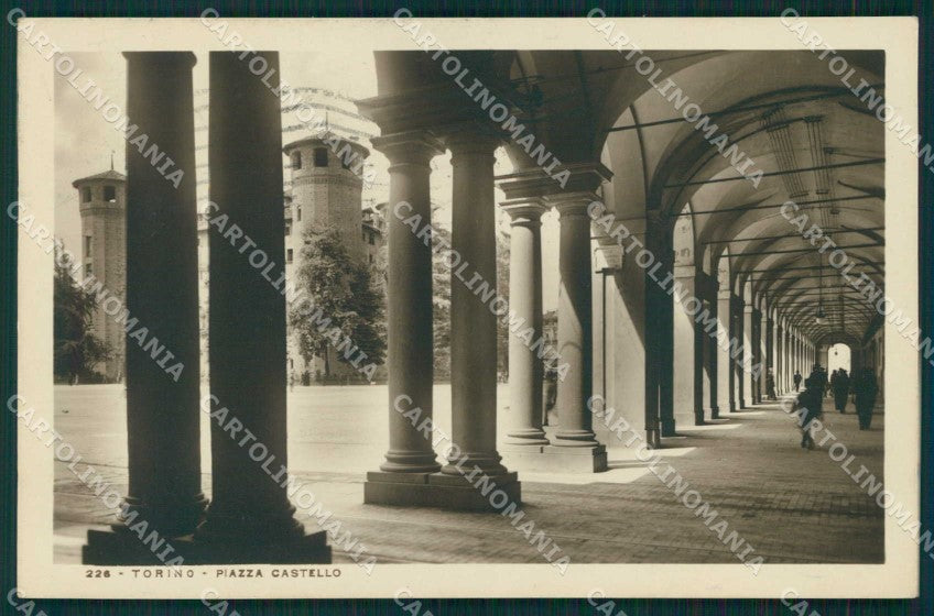 Torino Città Piazza Castello Portici Foto cartolina MZ8012 – fronte
