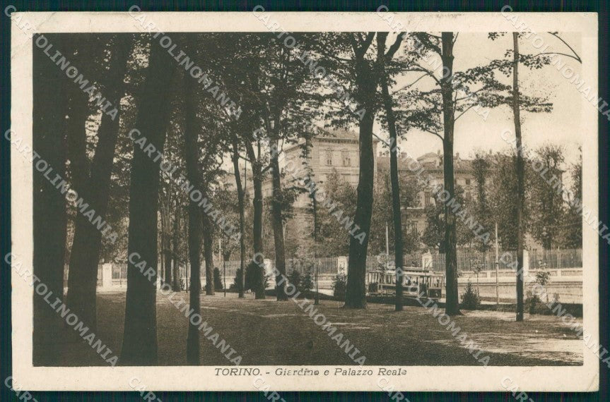 Torino Città Giardino Tramway Palazzo Reale PIEGHINA cartolina MZ8021 – fronte
