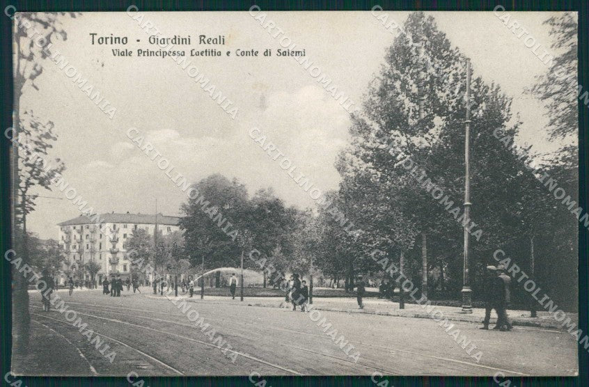 Torino Città Giardini Reali Viale Principessa Laetitia cartolina MZ8027 – fronte