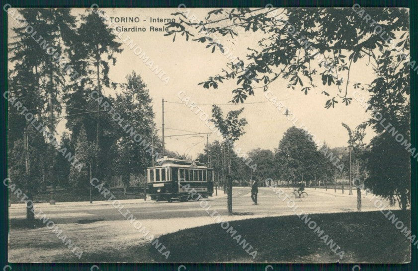Torino Città Interno Giardino Reale Tram cartolina MZ8028 – fronte