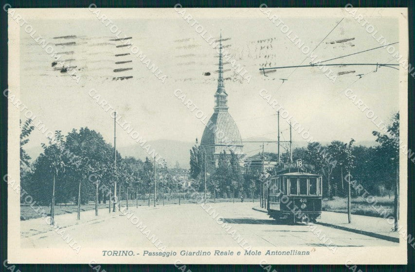Torino Città Giardino Reale Tram Mole Antonelliana cartolina MZ8030 – fronte