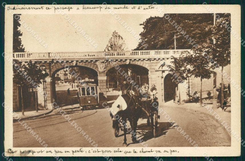 Torino Città Giardino Reale Tram Sottopassaggio cartolina MZ8033 – fronte