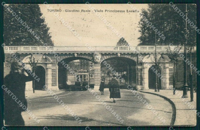 Torino Città Giardino Reale Tram Sottopassaggio cartolina MZ8034 – fronte