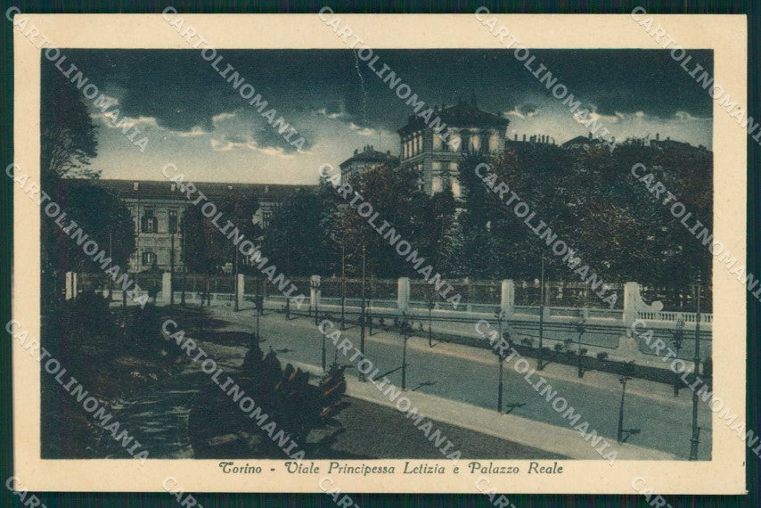 Torino Città Palazzo Reale Viale Principessa Laetitia cartolina MZ8037 – fronte