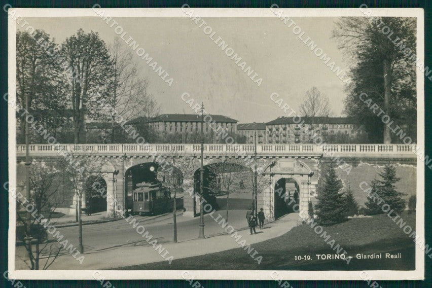 Torino Città Giardini Reali Tram Foto cartolina MZ8051 – fronte