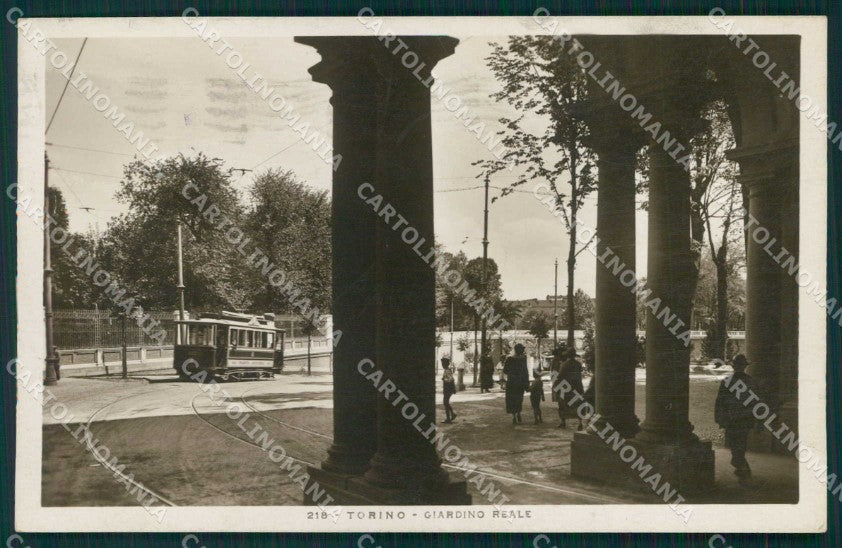 Torino Città Giardino Reale Tram Foto cartolina MZ8055 – fronte