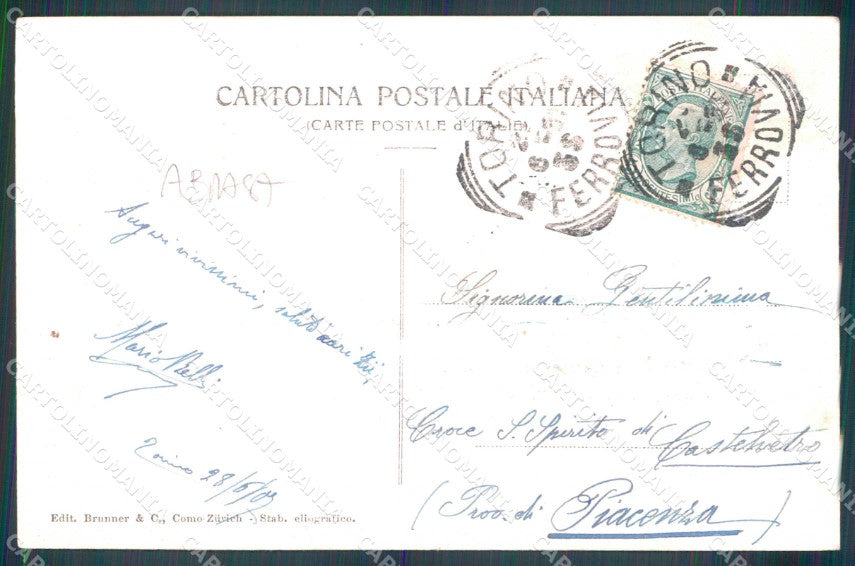 Torino Città Torri Palatine Brunner 4621 ABRASA cartolina MZ8061 – retro