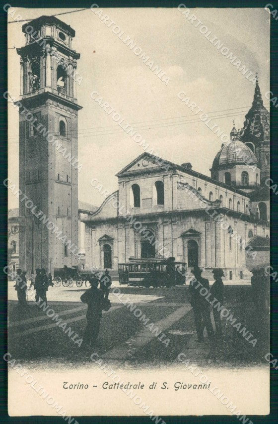 Torino Città Cattedrale San Giovanni Tram cartolina MZ8072 – fronte