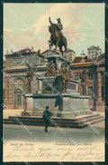 Torino Città Saluti da Monumento Re Carlo Alberto cartolina MZ8087 – fronte