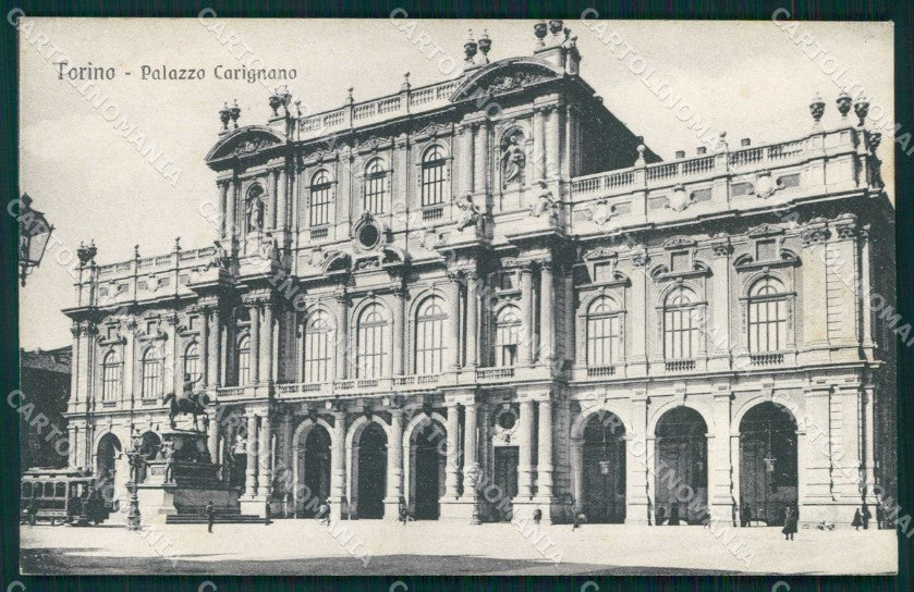 Torino Città Palazzo Carignano Tramway cartolina MZ8097 – fronte