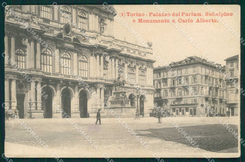 Torino Città Palazzo Parlamento Subalpino Carlo Alberto cartolina MZ8103 – fronte
