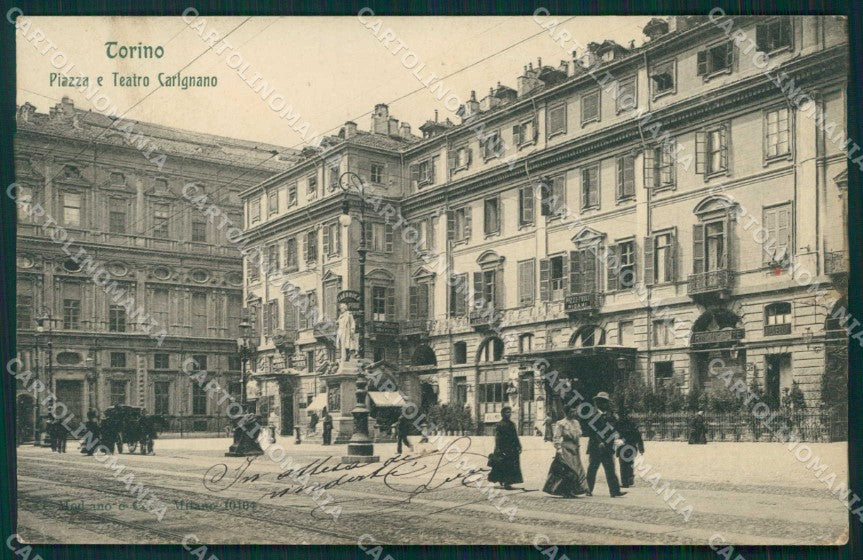 Torino Città Piazza Teatro Carignano cartolina MZ8105 – fronte