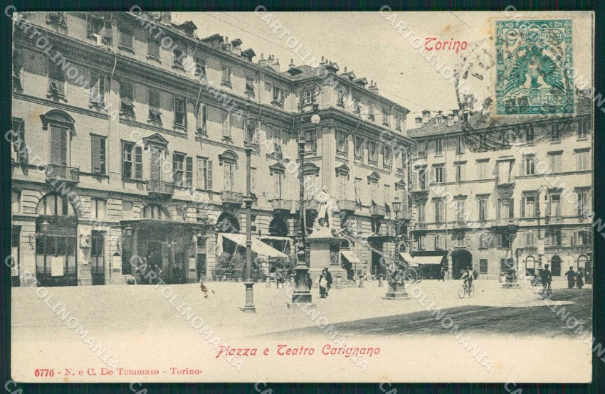 Torino Città Piazza Teatro Carignano cartolina MZ8110 – fronte