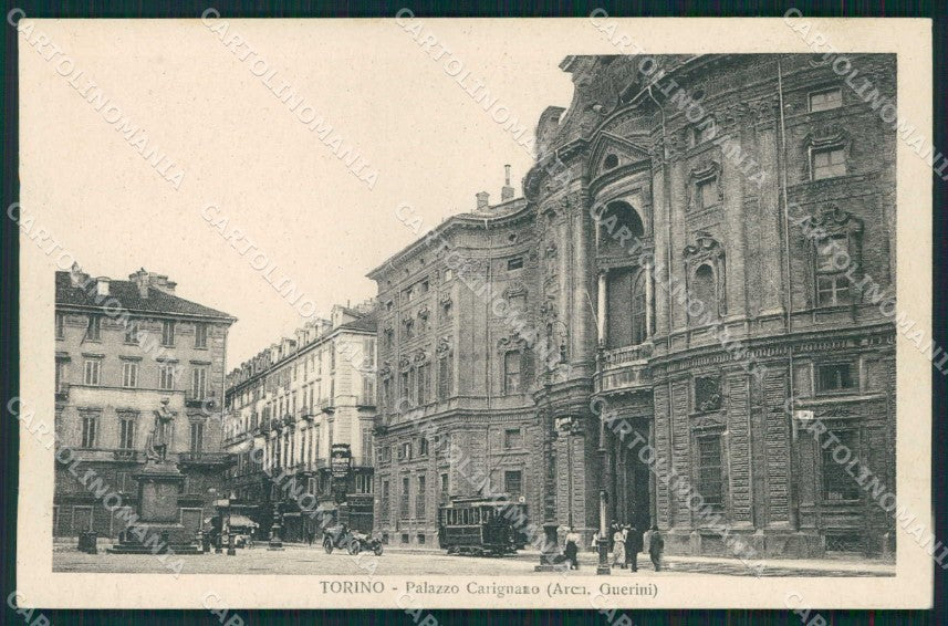 Torino Città Palazzo Carignano Tram cartolina MZ8119 – fronte