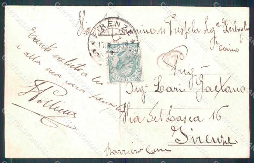 Torino Città Piazza Palazzo Carignano cartolina MZ8121 – retro