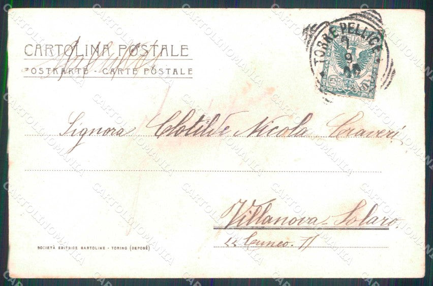 Torino Città Palazzo Carignano cartolina MZ8124 – retro