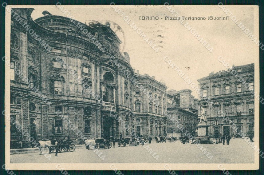 Torino Città Piazza Carignano cartolina MZ8126 – fronte